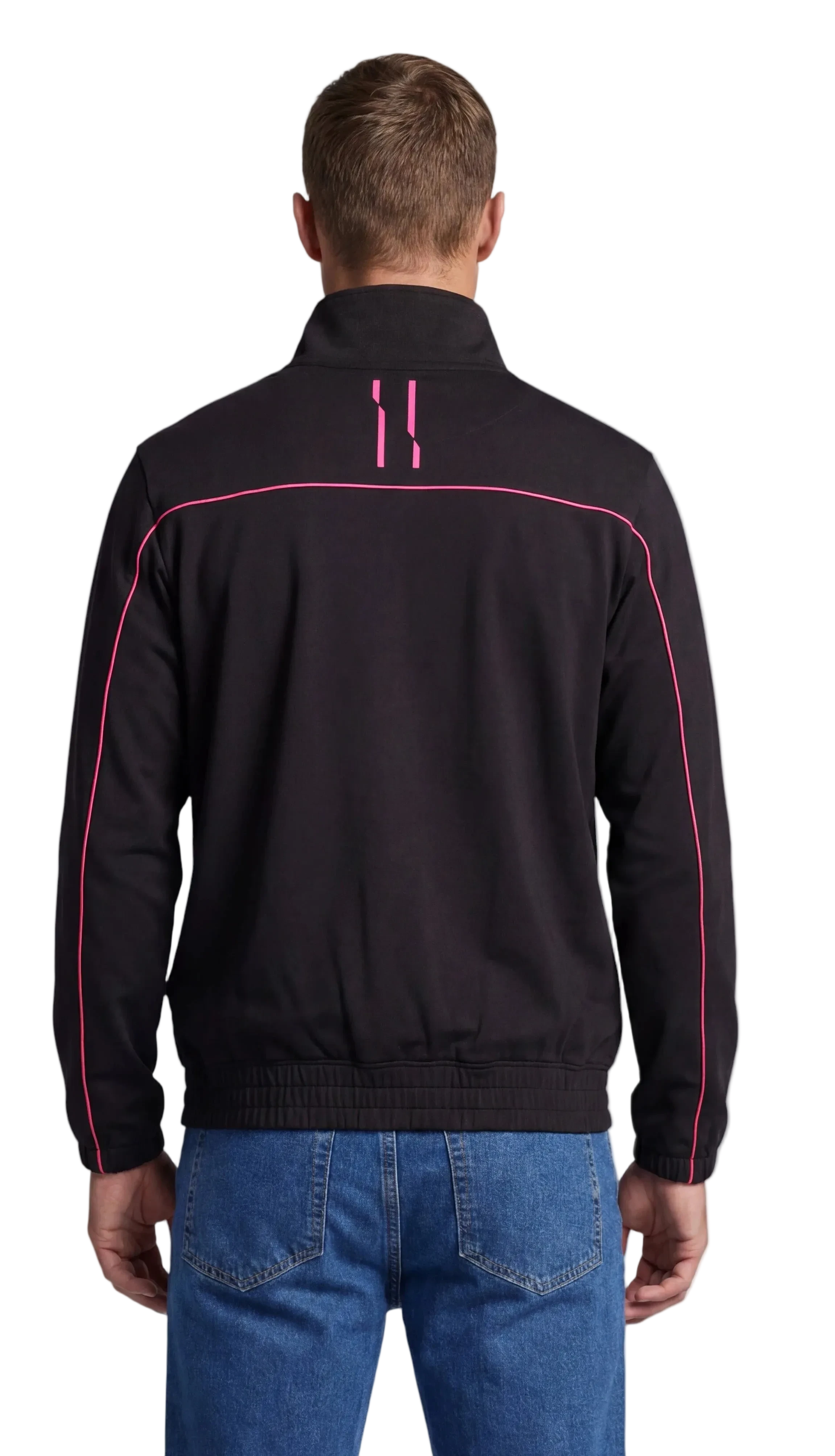 SYNTARI INKASSO INGO Sportjacke, limitierte Edition, schwarze Farbe, sportlicher Schnitt, mit Reißverschluss und Kapuze